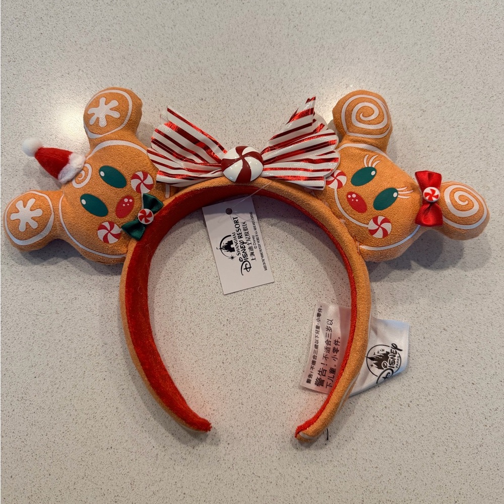 Gingerbread Minnie Mouse Ears – Christmas Holiday Headband